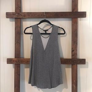 Banana Republic Grey Tank Blouse- MEDIUM